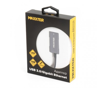 Адаптер, с USB на Gigabit Ethernet, 1000 Mbps, метал, темно-сірий