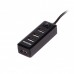 Хаб USB 2.0 Maxxter HU2A-4P-AC-03 Type-A на 4 порти, 5V1A зарядка в комплекті, пластик, чорний