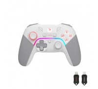 Бездротовий геймпад Bloody GPW70 (Sports White), 2.4G/USB, білий+сірий