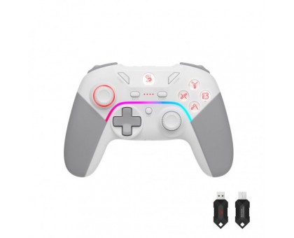 Бездротовий геймпад Bloody GPW70 (Sports White), 2.4G/USB, білий+сірий Бездротовий геймпад Bloody GPW70 (Sports White), 2.4G/USB, білий+сірий