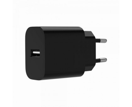 Мережевий зарядний пристрій Gembird TA-UC-1A12-01-BK, 1 USB-A 5V/2.4A (12W), чорний