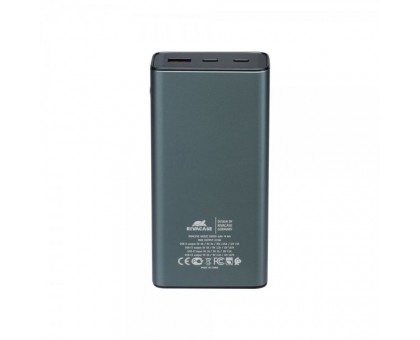 Портативний зарядний пристрій (павербанк) Rivacase RIVAPOWER VA1022 (Grey), 20000 mA, QC/PD 22,5 Вт, сірий Портативний зарядний пристрій (павербанк) Rivacase RIVAPOWER VA1022 (Grey), 20000 mA, QC/PD 22,5 Вт, сірий