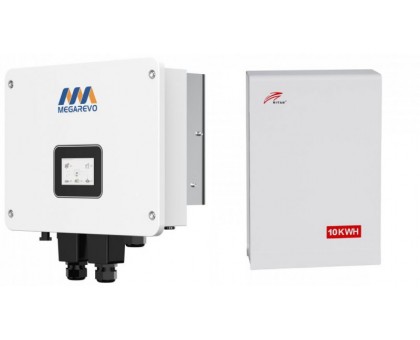 Комплект гібридний сонячний інвертор Megarevo O5KL1D + батарея Ritar BAT-10KWH-51.2V-100A Комплект гібридний сонячний інвертор Megarevo O5KL1D + батарея Ritar BAT-10KWH-51.2V-100A