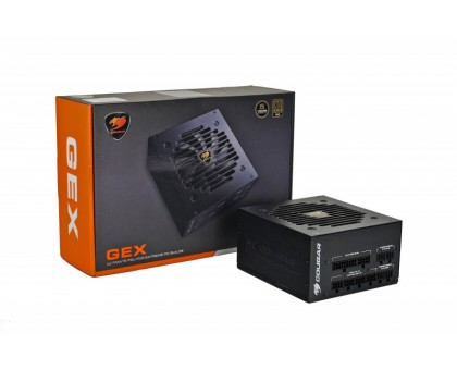 Блок живлення Cougar GEX 850, модульний, 850 Вт, 80 Plus Gold, Modular, 120 мм Silent Fan, 8SATA + 4PCI-E Блок живлення Cougar GEX 850, модульний, 850 Вт, 80 Plus Gold, Modular, 120 мм Silent Fan, 8SATA + 4PCI-E