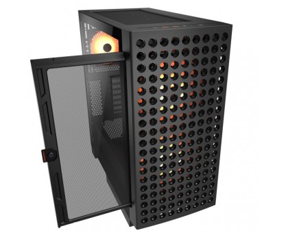 Корпус комп'ютерний Cougar Airface ECO RGB, вентилятори передвстановлені, ATX/mATX/mini-ITX, скляне вікно, чорний Корпус комп'ютерний Cougar Airface ECO RGB, вентилятори передвстановлені, ATX/mATX/mini-ITX, скляне вікно, чорний