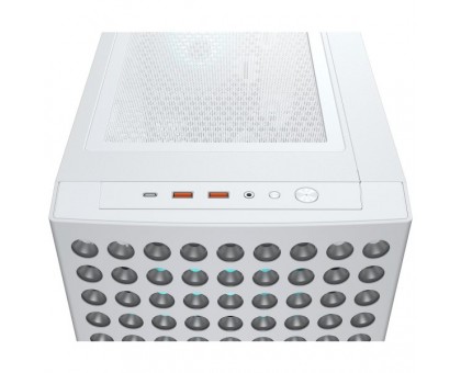 Корпус комп'ютерний Cougar Airface ECO RGB, вентилятори передвстановлені, ATX/mATX/mini-ITX, скляне вікно, білий Корпус комп'ютерний Cougar Airface ECO RGB, вентилятори передвстановлені, ATX/mATX/mini-ITX, скляне вікно, білий