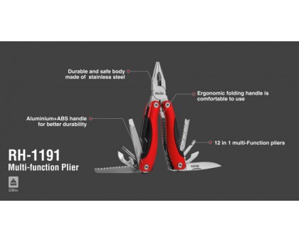 Багатофункціональні плоскогубці Ronix RH-1191 Багатофункціональні плоскогубці Ronix RH-1191