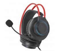 Гартнітура Bloody G200Q (Black+Red) Навушники ігрові з мікрофоном, підсвічування 7 кольорів