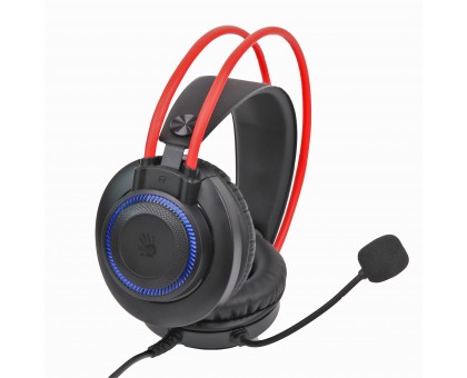 Гартнітура Bloody G200Q (Black+Red) Навушники ігрові з мікрофоном, підсвічування 7 кольорів Гартнітура Bloody G200Q (Black+Red) Навушники ігрові з мікрофоном, підсвічування 7 кольорів
