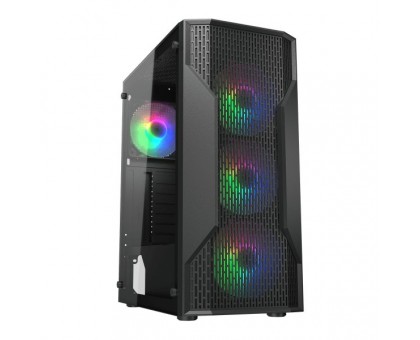 Корпус комп'ютерний Cougar Uniface MX110 RGB, Ігровий, 4*120mm RGB вентилятори передвстановлені, Mini ITX / Micro ATX / ATX, скляне вікно, чорний Корпус комп'ютерний Cougar Uniface MX110 RGB, Ігровий, 4*120mm RGB вентилятори передвстановлені, Mini ITX / Micro ATX / ATX, скляне вікно, чорний