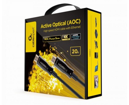 Кабель Cablexpert CCBP-HDMI-AOC-20M-02, оптичний (AOC) HDMI V.2.0, 4К 60Гц, позолочені конектори, 20 м Кабель Cablexpert CCBP-HDMI-AOC-20M-02, оптичний (AOC) HDMI V.2.0, 4К 60Гц, позолочені конектори, 20 м