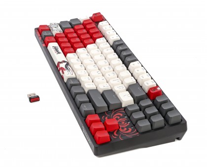 Механічна ігрова бездротова клавіатура Bloody WS87 (Naraka), USB, RGB підсвічування, BLMS Red Plus Switch Механічна ігрова бездротова клавіатура Bloody WS87 (Naraka), USB, RGB підсвічування, BLMS Red Plus Switch