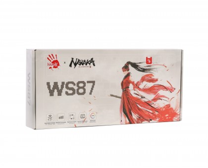 Механічна ігрова бездротова клавіатура Bloody WS87 (Naraka), USB, RGB підсвічування, BLMS Red Plus Switch Механічна ігрова бездротова клавіатура Bloody WS87 (Naraka), USB, RGB підсвічування, BLMS Red Plus Switch