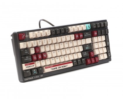 Механічна ігрова клавіатура A4Tech Bloody S98 (Pixels Red), USB, підсвічування, BLMS Red Plus Switch, сіро-біла